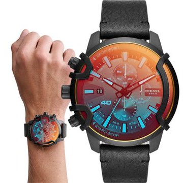 DIESEL Griffed 大錶徑重裝結構計時手錶 男錶 新春開運 送禮首選-46mm DZ4519