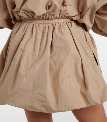 Patou Gathered faille miniskirt