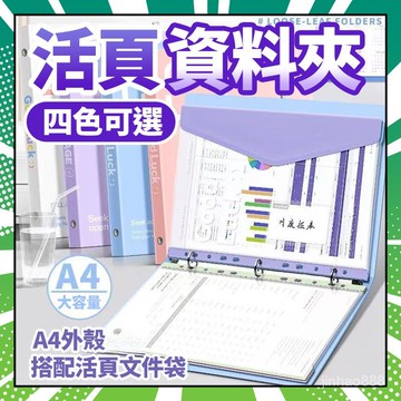 🍧臺灣出貨🍧 活頁資料夾 文件收納 分類夾 活頁文件夾 A4插頁透明袋 資料冊 試捲收納袋 檔案收納袋 資料夾 1215