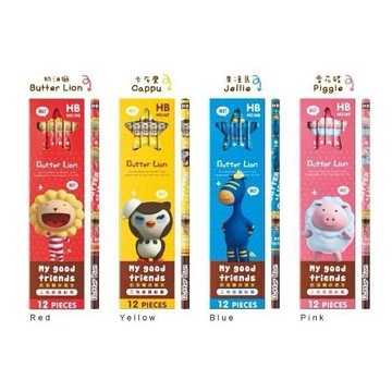 雄獅 奶油獅好朋友 三角塗頭鉛筆 (HB) (12入) (NO.167 NO.168 NO.169 NO.170)【APP滿額下單4%點數(單一帳號最高1500點)】6/30止