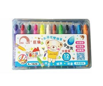 巨倫 A-1626 12色水溶性炫繪蠟筆 (可水洗)【APP滿額下單10%點數(單一帳號最高1000點)】4/30止