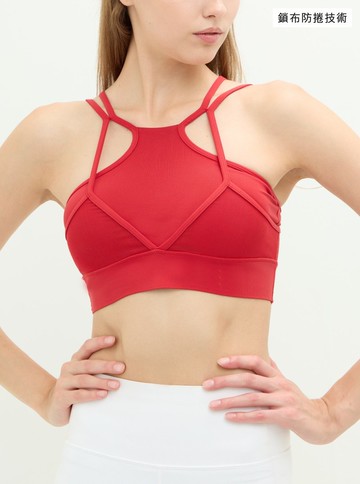 【S2N】LUXE WAY 層次透膚造型短上衣_Red T066