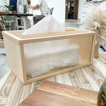 經典生活 - 十字紋 玻璃衛生紙盒