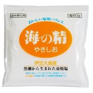 海の精 国産塩 伊豆大島産 やきしお 詰め替え用 1ケース (60G × 60)