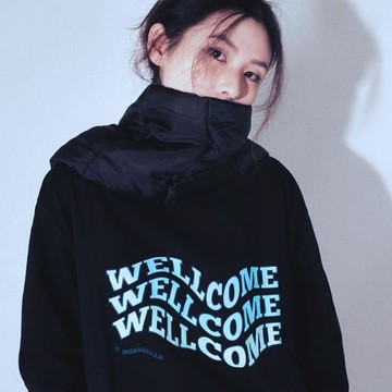 WELLCOME漸變印花TEE 版型超好長袖T寬松純棉男女圓領百搭內搭