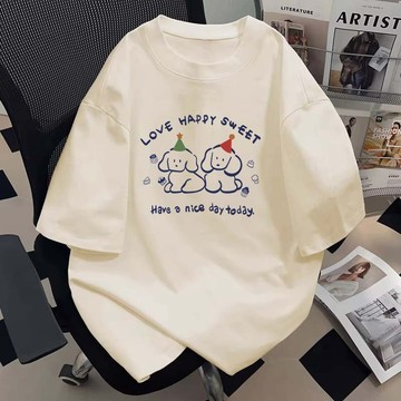 【ABCD】100%純棉 女生衣服 美式復古 OVERSIZE 運動上衣 夏日穿搭 休閒上衣 潮牌 t恤 ins 風衣服