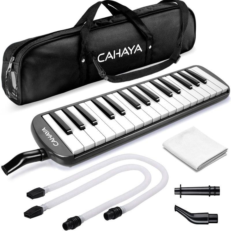 CAHAYA Melodica 鍵盤ハーモニカ 32鍵 FDA認証取得 最新2Way仕様 立奏卓奏 手提げ 肩掛け メロディー ピアノ 32