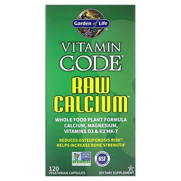 Garden of Life, Vitamin Code，RAW CALCIUM，120 粒素食膠囊