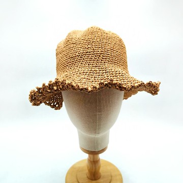 Miranda Handmadex覓品竹北手作店-手工拉菲草編織帽-A款