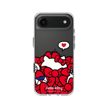 iPhone Air Clear Case（相機按鈕） 透明 - 三麗鷗-Hello Kitty - 遮臉系列-躲貓貓