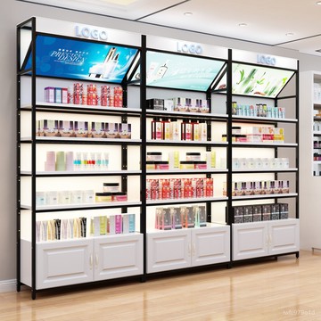 置物架【免運#破損補發】展示櫃貨架化妝品展示架母嬰店貨櫃置物架産品展架超市陳列櫃展櫃