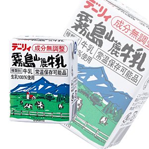 南日本酪農協同 デーリィ 霧島山麓牛乳200ml紙パック24本入（2ケース）
