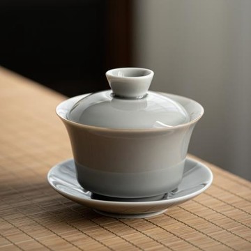 冰灰釉蓋碗 日式陶瓷三才蓋碗大號茶杯敬茶碗功夫茶具泡茶器
