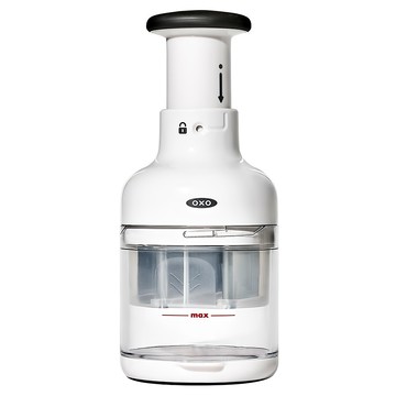 OXO 好好壓切碎器 手壓設計 快速切碎蔬菜、堅果等食材  白色  1個