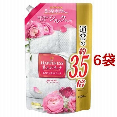 レノアハピネス 夢ふわタッチ 柔軟剤 アンティークローズ 詰め替え 超特大 ( 1400ml*6袋セット )/ レノアハピネス