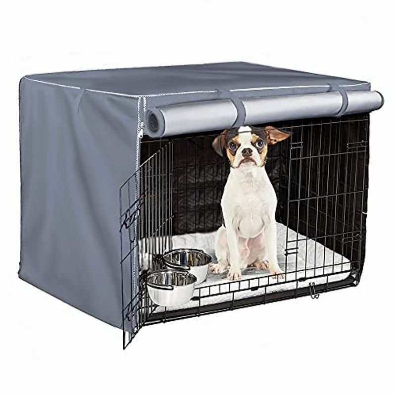 ペットサークルカバー ケージカバー 犬 防音 防風 日よけ 防雨 設置が簡単 折りたたみと保管が簡単 グレー 90x60x60cm 通販 Lineポイント最大get Lineショッピング
