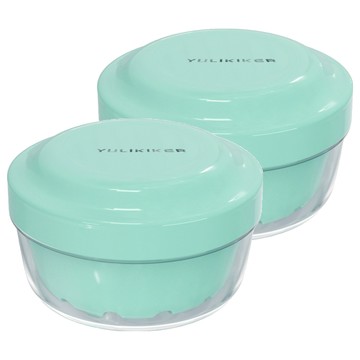 yulikiker 隱形牙套/隱適美/活動假牙 清潔密封浸泡盒 (綠色)耐熱80度  2個