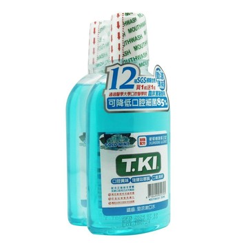 【牙齒寶寶】T.KI 鐵齒 無酒精勁涼漱口水350ml(一組兩罐)含氯已定Chlorhexidine