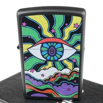 Zippo 美系~Black Light Eye-迷幻眼睛圖案設計打火機