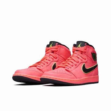 W Air Jordan 1 MID Hot Punch 西瓜紅 復古高筒 運動鞋 休閒鞋 女鞋 AQ9131-600