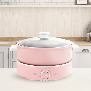 【AIWA 愛華】4L多功能電熱鍋 (AE-B4M) 電火鍋 美食鍋