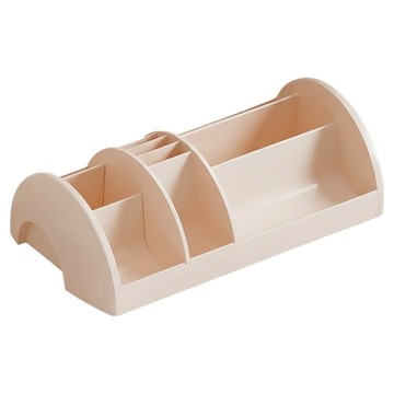 小麥購物 大容量三層桌面化妝品收納盒 L2383  28 x 16 x 10cm  冰莓粉  1個