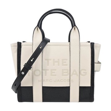 MARC JACOBS THE COLORBLOCK 荔枝紋撞色手提-斜背托特包-小-黑白