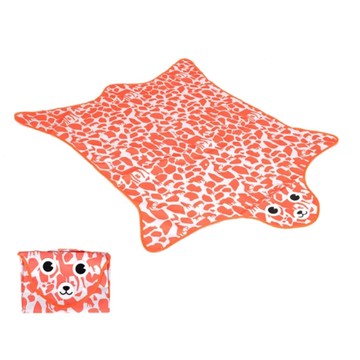 Life+ 動物叢林造型野餐墊/遊戲墊 600D防水  112 x 145cm  橘色鹿紋