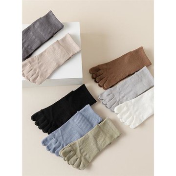 五指襪男短襪純棉襪子網眼透氣吸汗防臭男士中筒分趾襪春夏季薄款