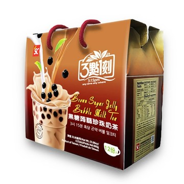【3點1刻】黑糖蒟蒻珍珠奶茶 手提盒12入