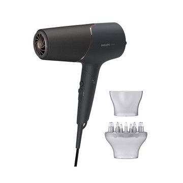 【PHILIPS 飛利浦】智能護髮礦物負離子吹風機-霧黑金 (BHD53821)