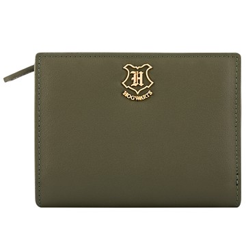 哈利波特系列RFID防盜拉鍊對折短夾-史萊哲林