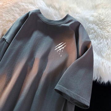 【M-5XL】100%純棉T恤 衣服 大尺碼男裝 日系男裝 短袖上衣 五分袖 圓領 短t 棉T 休閒 ins風 WUWW