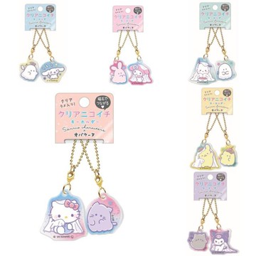 小禮堂 Sanrio 三麗鷗 x 小幽靈 聯名 磁吸壓克力吊飾兩入組(幽靈款) 美樂蒂 酷洛米 布丁狗 大耳狗