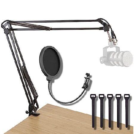 Gator Frameworks GFWMICBCBM1000 Desk-mounted Broadcast Microphone Boom Arm with Professional Grade XLR Cable, Microphone Pop Filter and Cable Ties