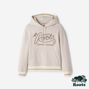 Roots女裝- CABIN FLEECE 連帽上衣-銀灰色