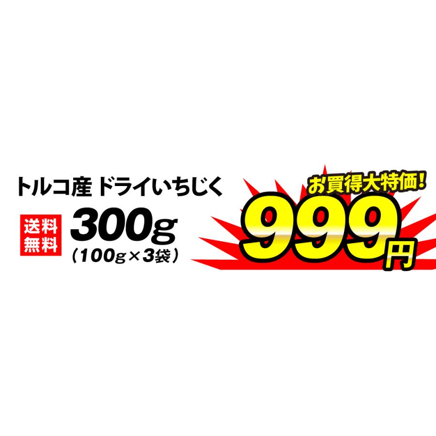 トルコ産 ドライいちじく 100g×3袋 食品 送料無料 ポスト投函