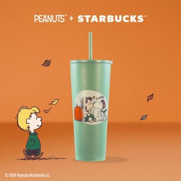 星巴克 26PEANUTS不鏽鋼TOGO冷水杯