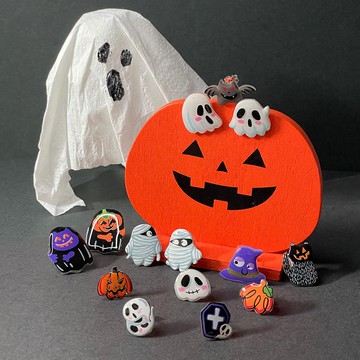 萬聖節飾品 幽靈 手繪 手作 耳環