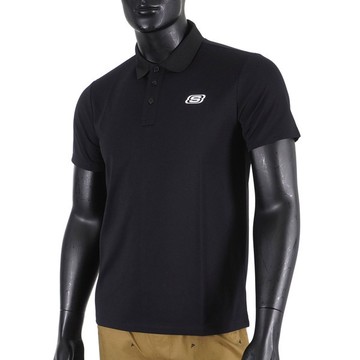 Skechers 男 短袖 上衣 POLO衫 經典 簡約 素面 百搭 舒適 穿搭 黑 [L221M009-0018]