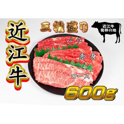 ふるさと納税 竜王町 近江牛すき焼きセット 計600g ロース・赤身・バラ 各200g