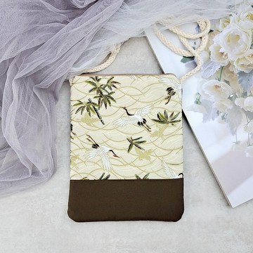 電話包/肩背包/鈄背包/手機袋 / 手機包 ~ 仙鶴 (PB-020)