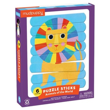 mudpuppy 排排拼圖棒 世界動物 Set  24片  1盒