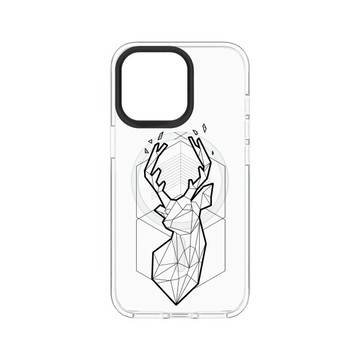 犀牛盾Clear (MagSafe 兼容)防摔背蓋手機殼 【獨家設計款】 - 幾何-北歐系列/黑鹿