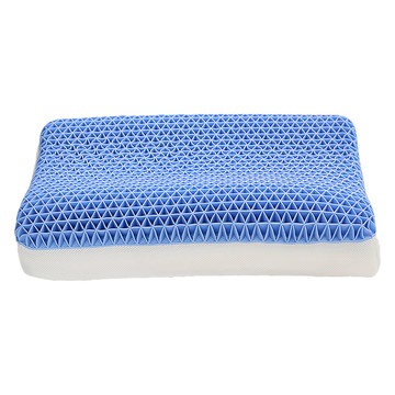 J-bedtime 床寢時光 台灣製TPE零重力抗壓舒眠超透氣果膠記憶枕頭 Q9658  60 x 40 x (9~13)cm  藍色  1入