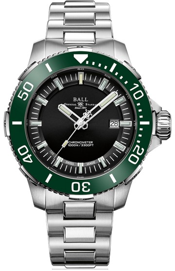 BALL 波爾錶 工程師碳氫系列 天文台認證 Submarine Warfare機械錶(DM3002A-S4CJ-BK)-42mm-黑面鈦鋼帶【刷卡回饋 分期0利率】【APP下單點數13倍送】
