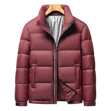 【米蘭精品】現貨+預購 頂級真羽絨外套90%鴨絨羽絨衣秋冬外套上衣大碼休閒男裝-立領麵包服3色74mt55