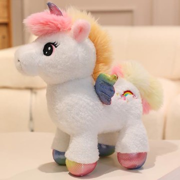 2026馬年吉祥物毛絨玩具彩虹小馬玩偶生肖馬布娃娃公司年會禮物