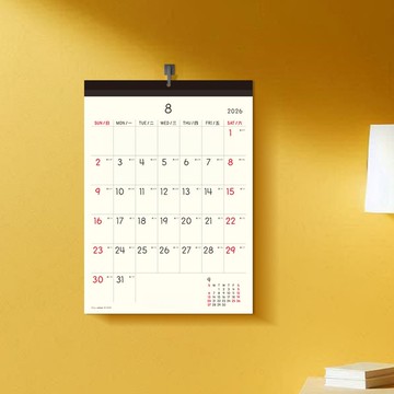 Chuyu 2026年B4/8K可掛式月曆/行事曆/簡約文青/大格記事欄