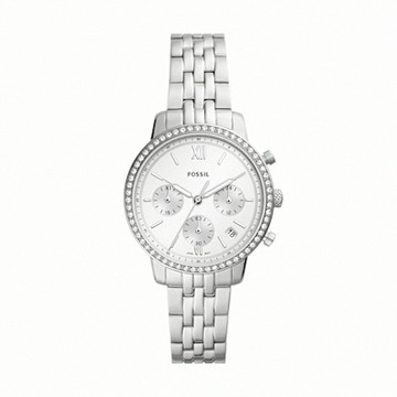 FOSSIL Neutra 輕奢雅致計時女錶 銀色不鏽鋼鍊帶 36MM ES5217